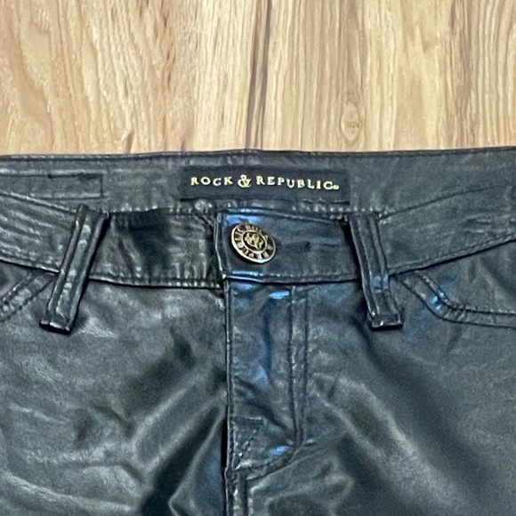 Women’s Rock & Republic Faux Leather Pants SZ 6 - Picture 4 of 9